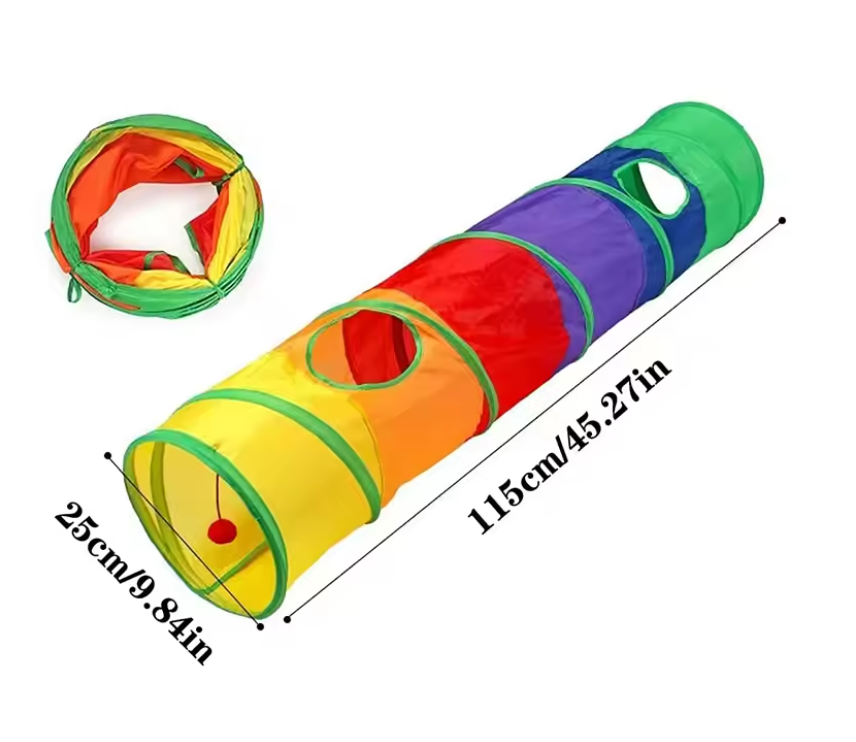 Fur & Co.™ Foldable Interactive Cat Tunnel