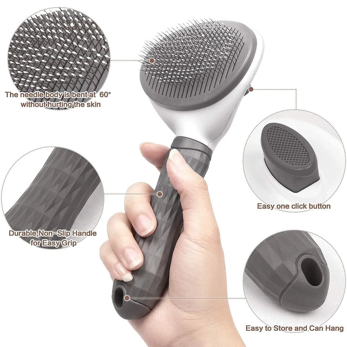 Fur & Co™ Self-Cleaning Grooming Brush