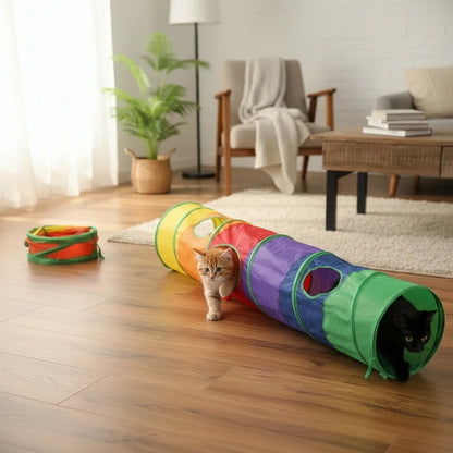Fur & Co.™ Foldable Interactive Cat Tunnel